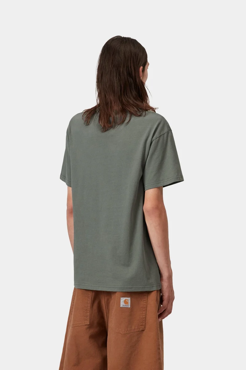 Carhartt WIP Herren-T-Shirt mit Wappenmotiv | Samtgrün, stückgefärbt