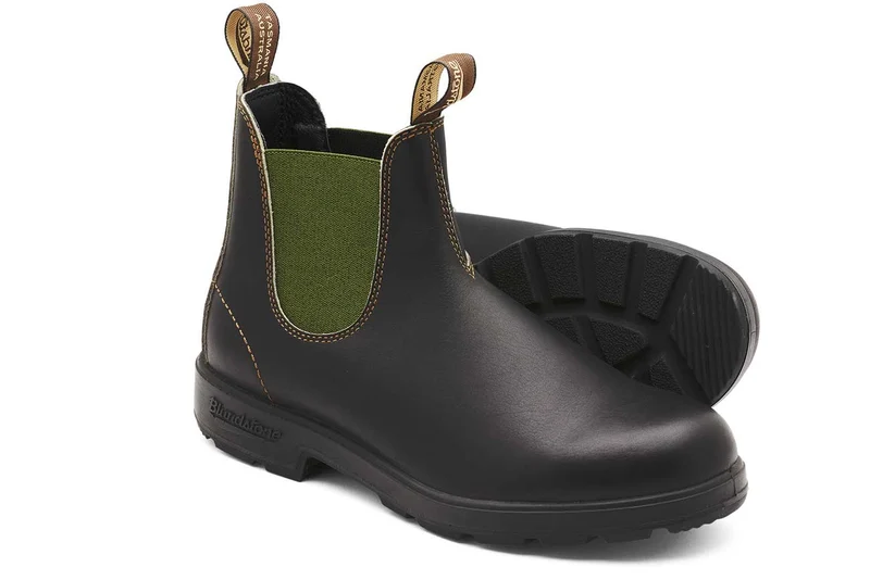 Blundstone Unisex 519 Originals Vollnarbenleder Chelsea Stiefel | Stout Brown Olive