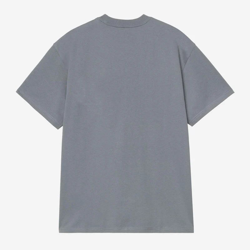 Carhartt WIP Herren-Langarm-T-Shirt mit Tasche | Gemütliches Blau-Weiß