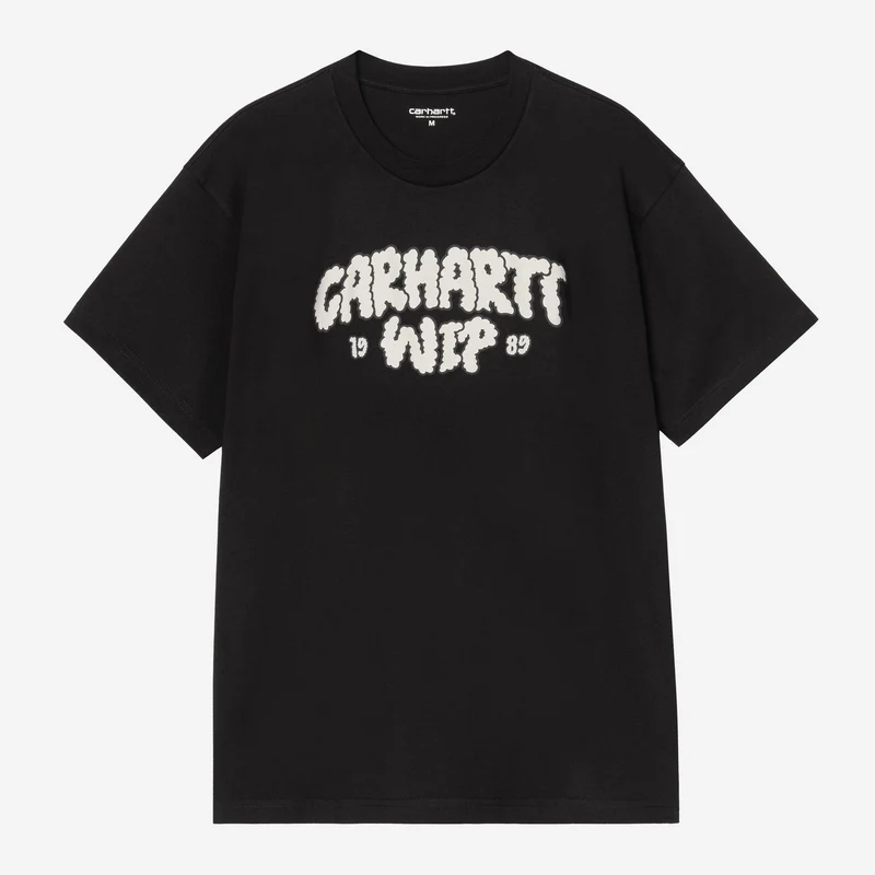 Carhartt WIP Herren-T-Shirt mit Wolkenschriftzug | Schwarz