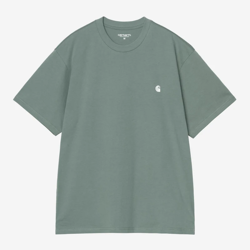 Carhartt WIP Madison Herren-T-Shirt | Samtgrün-Weiß