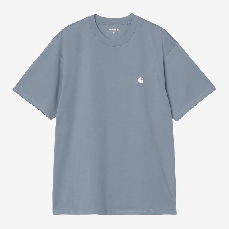 Carhartt WIP Madison Herren-T-Shirt | Samtblau-Weiß
