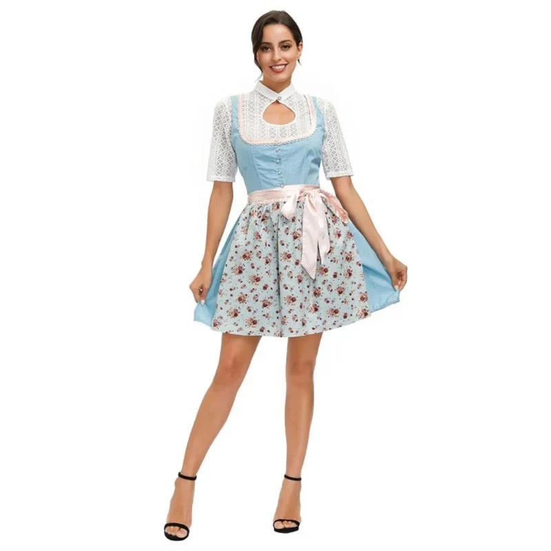 Anja | Damen Oktoberfest Dirndl mit Blumenmuster