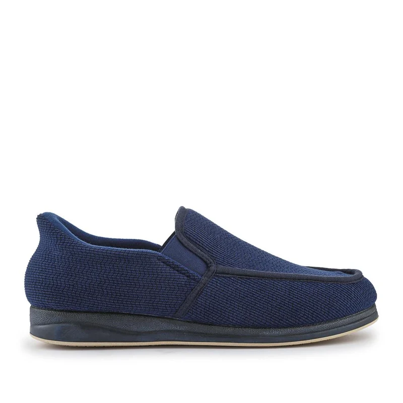 Easy Step In Extra Wide Corduroy Slippers - QING42009 / 327 900 - Navy