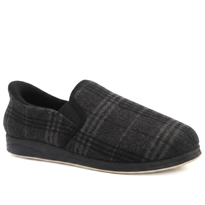 Easy Step In Wide Fit Grip Sole Slippers - QING42025 / 328 174