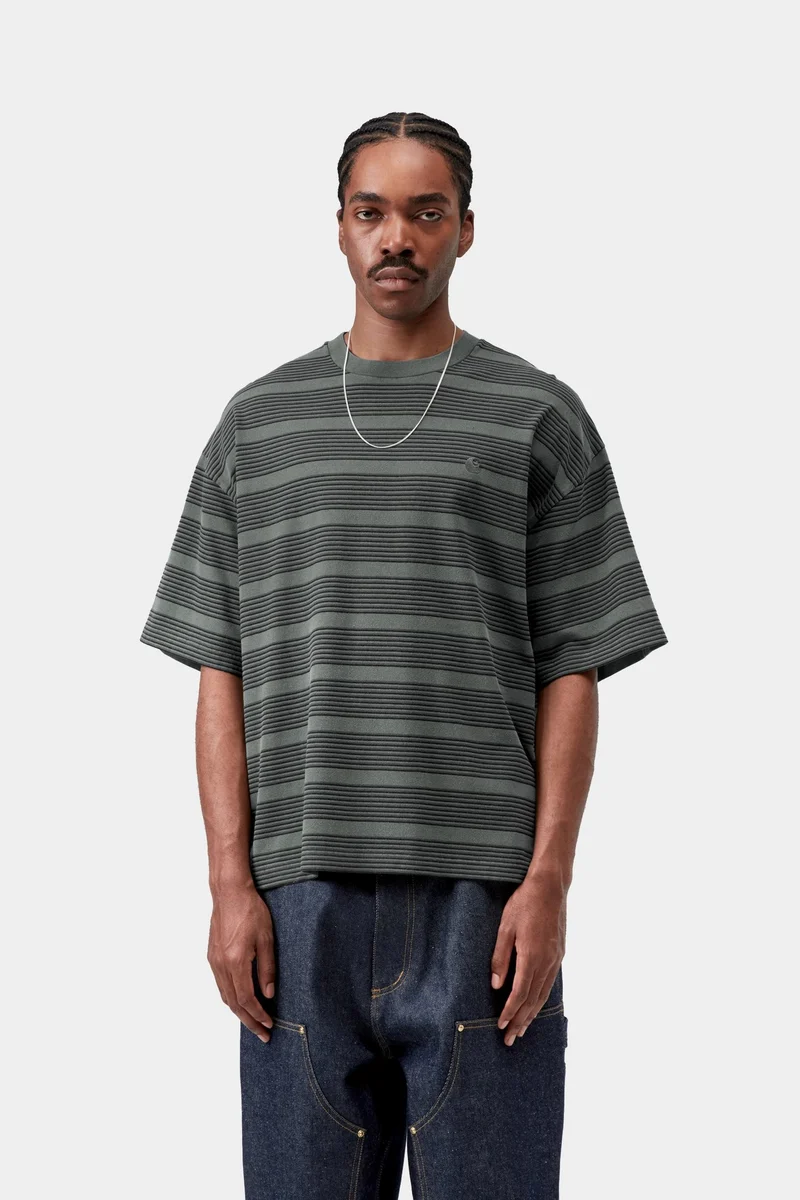 Carhartt WIP Hanson Herren-T-Shirt mit Streifen | Grün