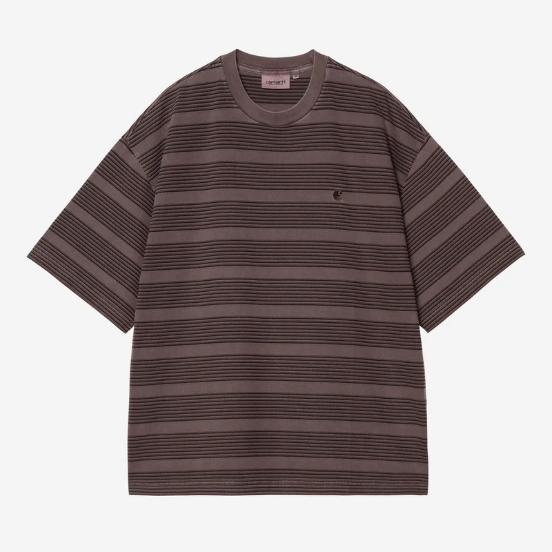 Carhartt WIP Herren Hanson-Streifen-T-Shirt | Palisander