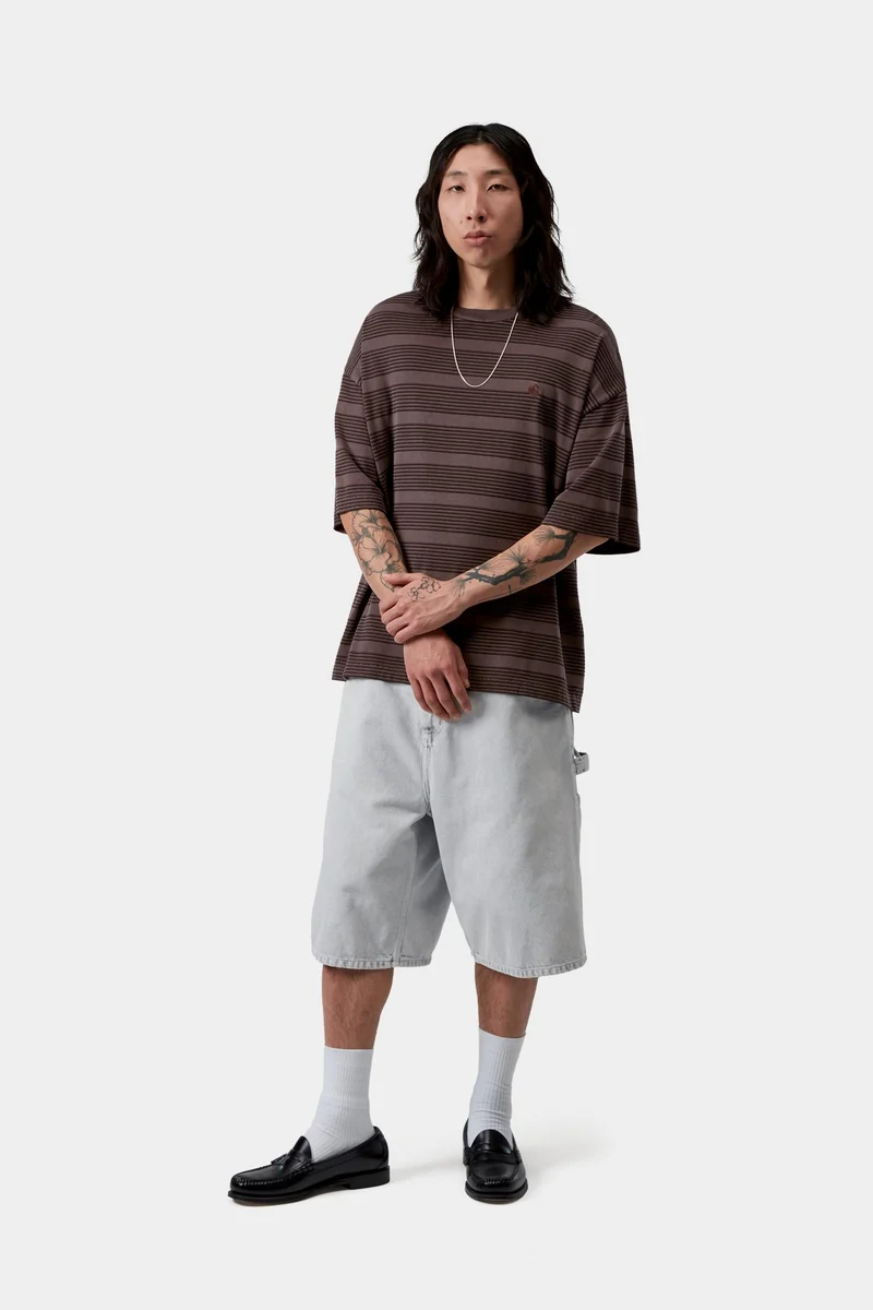 Carhartt WIP Herren Hanson-Streifen-T-Shirt | Palisander