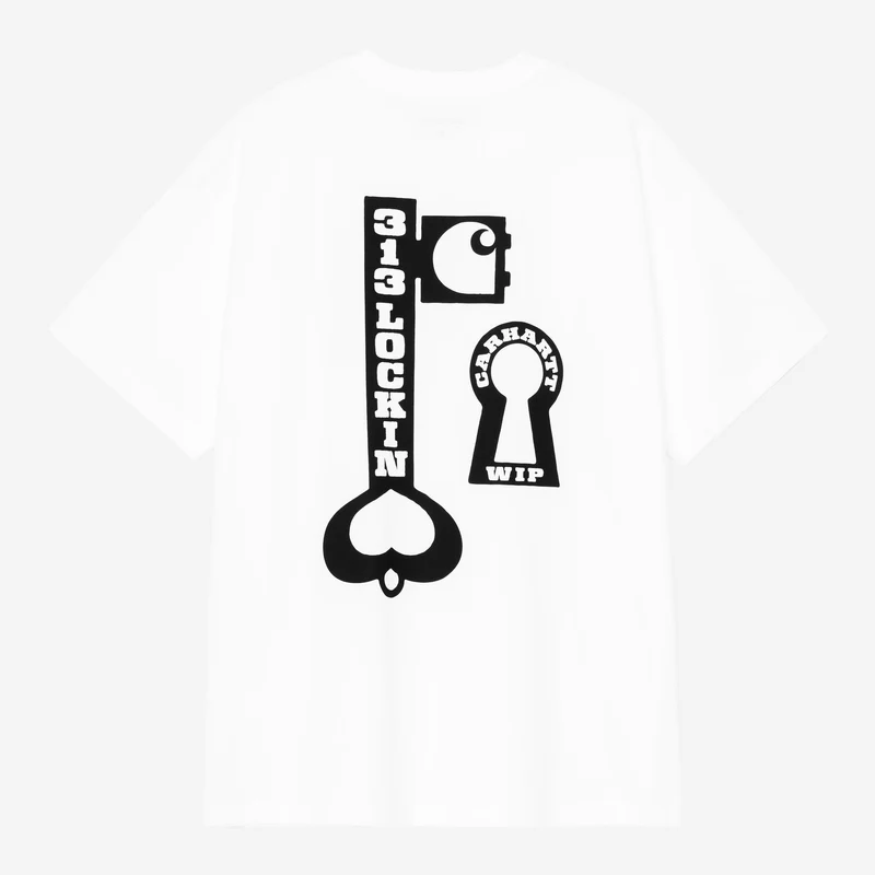 Carhartt WIP Herren-T-Shirt mit Aufdruck „Locked“ | Weiß