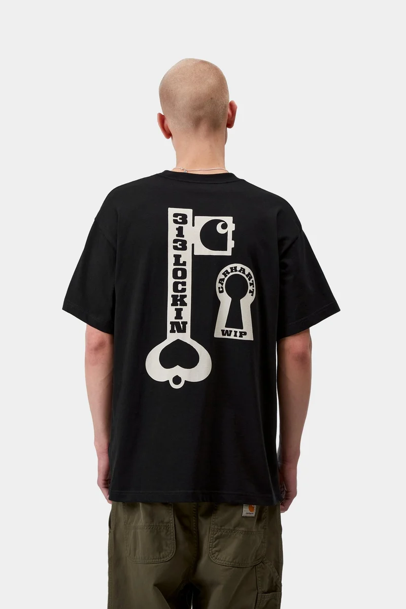 Carhartt WIP Herren-T-Shirt mit Aufdruck „Locked“ | Schwarz