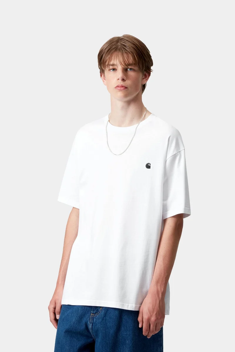 Carhartt WIP Madison Herren-T-Shirt | Weiß Schwarz