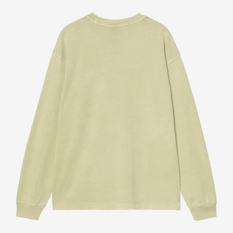 Carhartt WIP Nelson Langarm-T-Shirt für Herren | Sanftes Grün, stückgefärbt