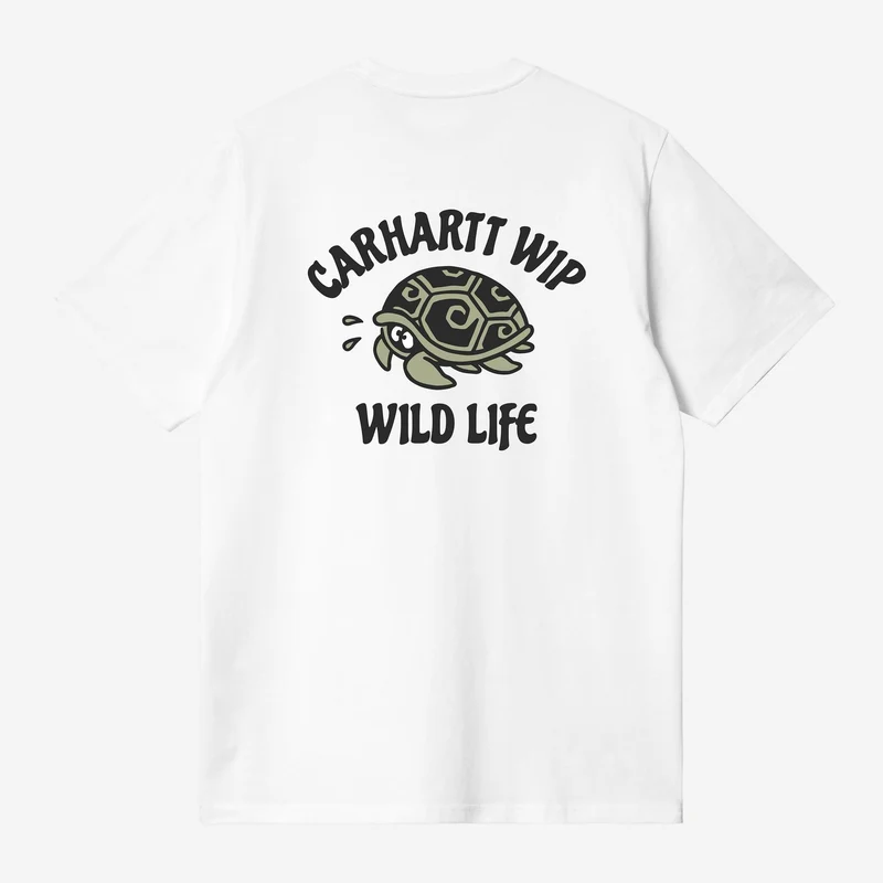 Carhartt WIP Herren-T-Shirt mit Wildtiermotiv | Weiß