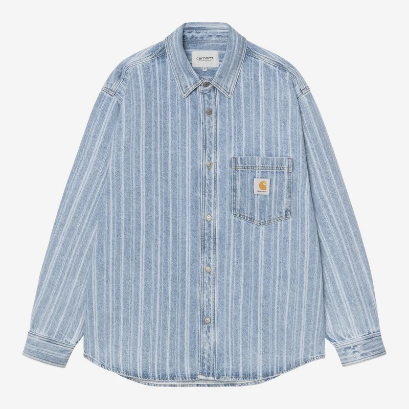 Carhartt WIP Rylan Herrenhemdjacke | Blaustein gebleicht