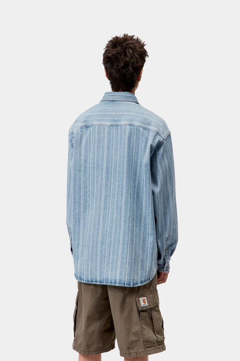 Carhartt WIP Rylan Herrenhemdjacke | Blaustein gebleicht