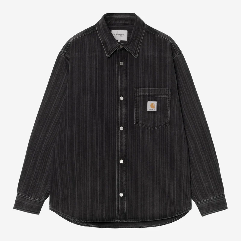 Carhartt WIP Rylan Hemdjacke für Herren | Schwarz Stone Washed