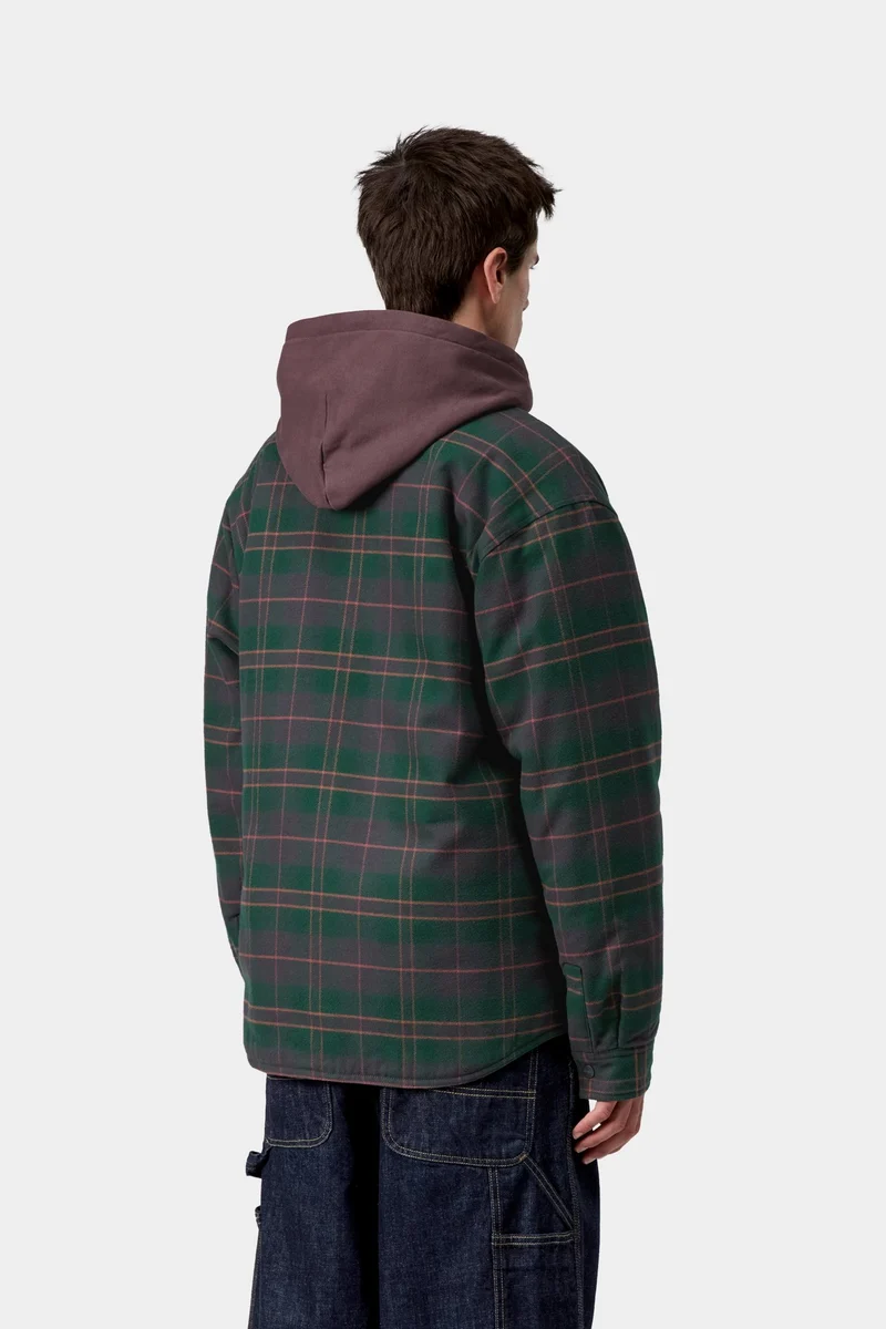 Carhartt WIP Herren Gargan Hemdjacke | Dunkles Tannenkaro