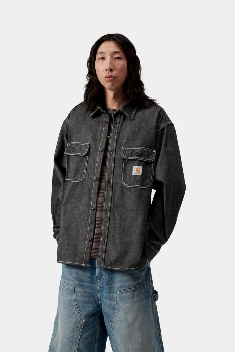Carhartt WIP Tigan Hemdjacke für Herren | Schwarz, robust