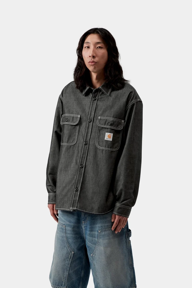 Carhartt WIP Tigan Hemdjacke für Herren | Schwarz, robust