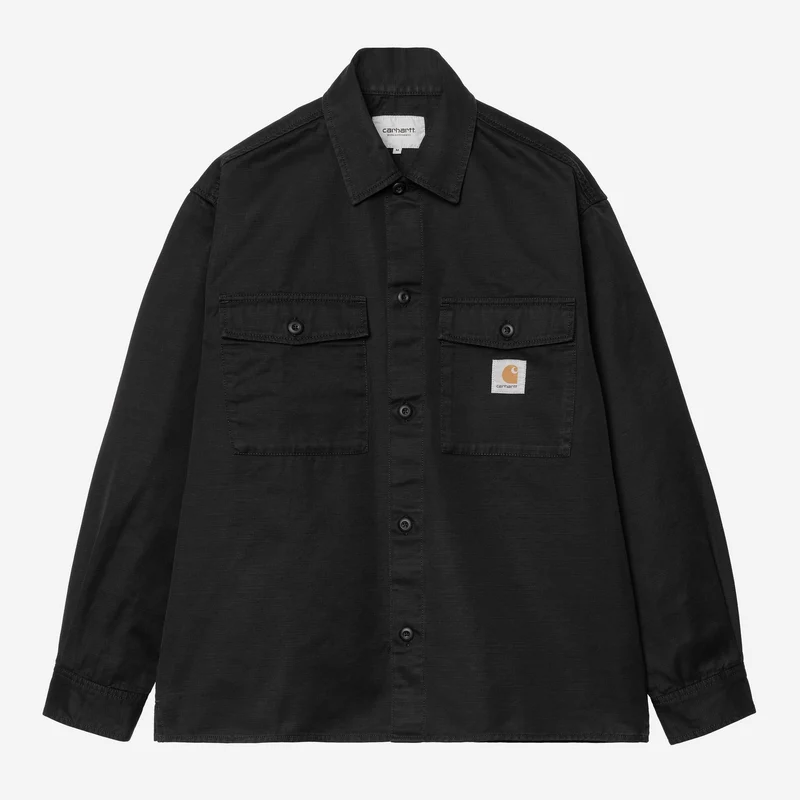 Carhartt WIP Kelly-Hemdjacke für Herren | Schwarz gewaschen