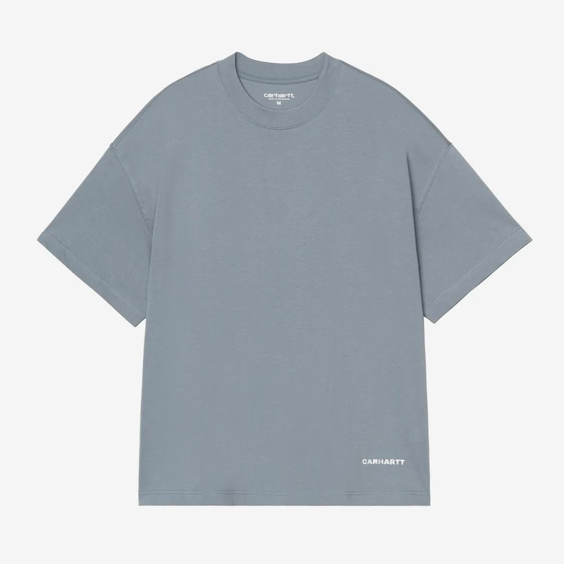 Carhartt WIP Herren-T-Shirt mit Link-Schriftzug | Samtblau-Weiß