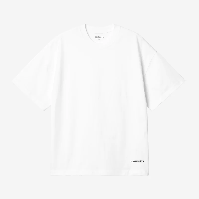 Carhartt WIP Herren-T-Shirt mit Link-Schriftzug | Weiß Schwarz