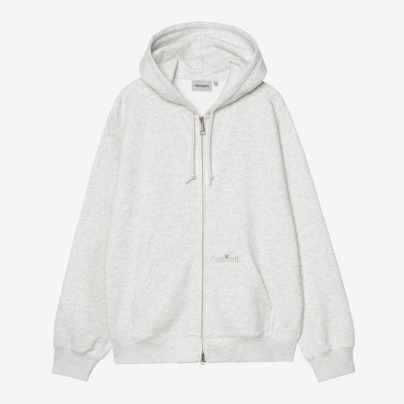 Carhartt WIP Herren-Sweatjacke mit Kapuze von WIP Label | Aschgrau meliert