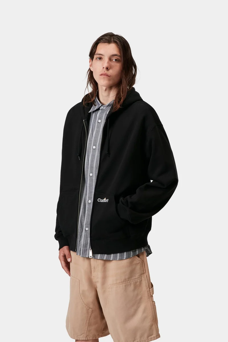 Carhartt WIP Herren-Sweatjacke mit Kapuze von WIP Label | Schwarz