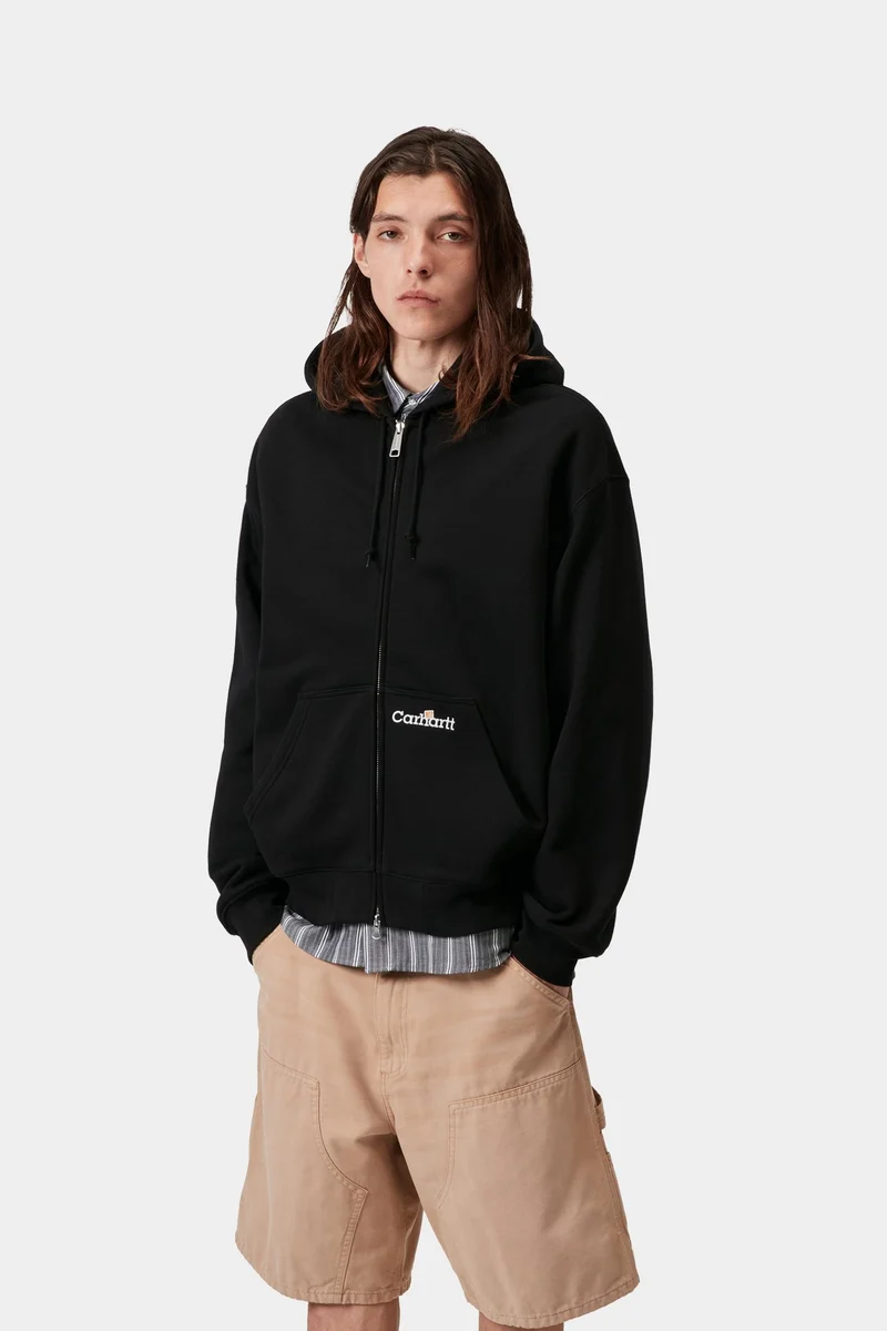 Carhartt WIP Herren-Sweatjacke mit Kapuze von WIP Label | Schwarz