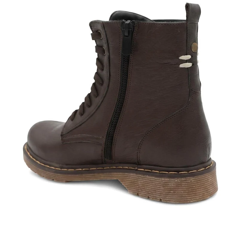 Lace-Up Leather Boots - BELYNR40001 / 326 190 - Brown