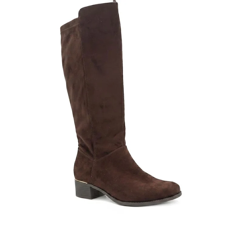 Wide Fit Smart Long Boots - WOIL42040 / 327 981 - Chocolate