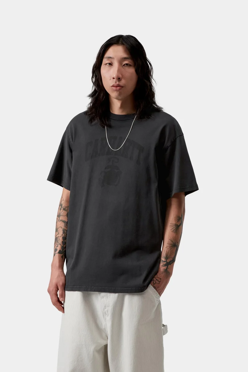 Carhartt WIP Herren-T-Shirt „Faded Pond Corps“ | Schwarz