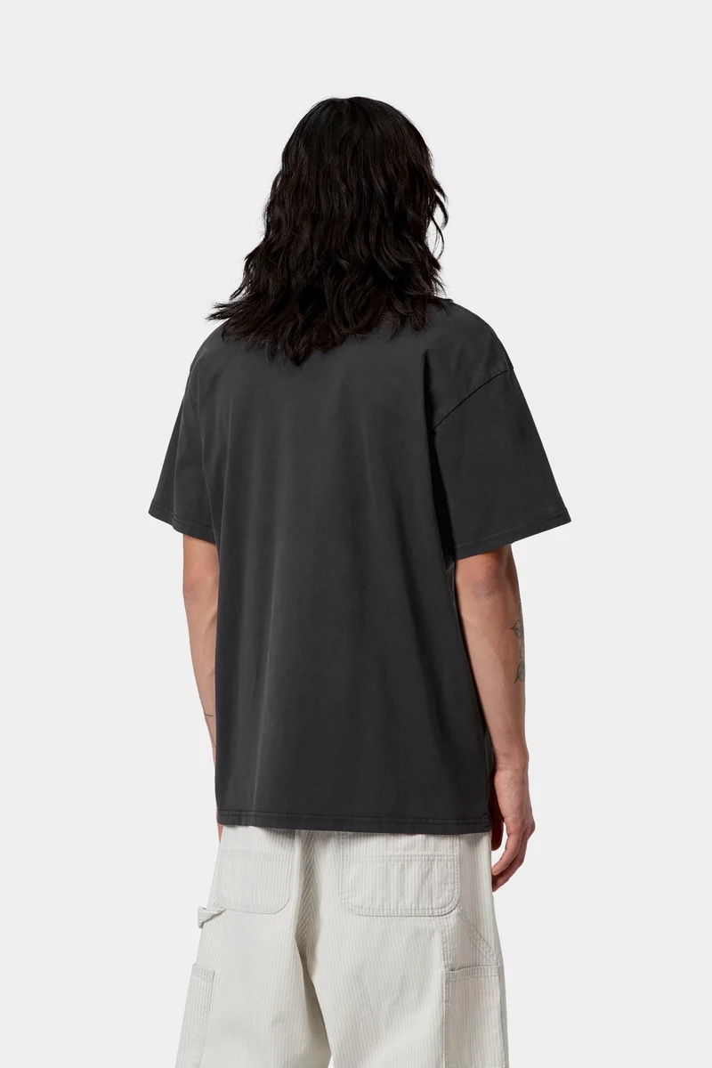 Carhartt WIP Herren-T-Shirt „Faded Pond Corps“ | Schwarz