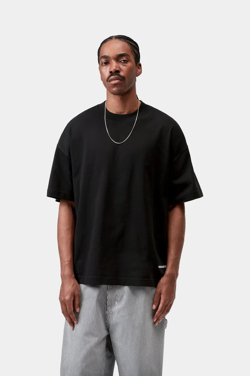 Carhartt WIP Herren-T-Shirt mit Link-Schriftzug | Schwarz/Weiß