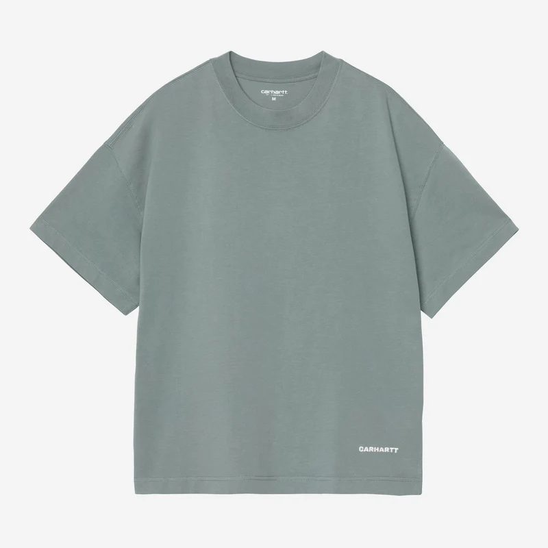 Carhartt WIP Herren-T-Shirt mit Link-Schriftzug | Samtgrün-Weiß