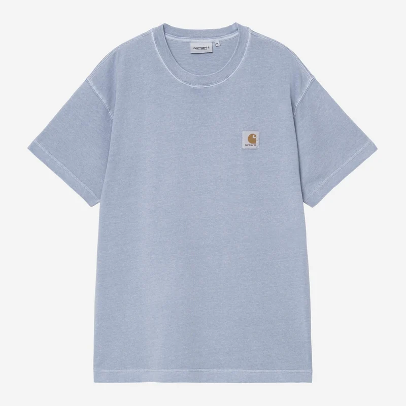 Carhartt WIP Nelson Herren-T-Shirt | Hellblau, stückgefärbt