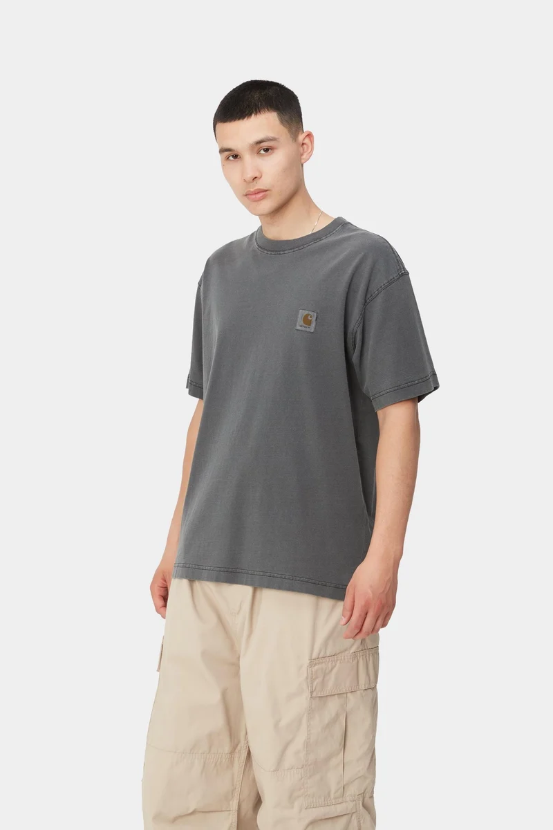 Carhartt WIP Nelson Herren-T-Shirt | Schwarz, stückgefärbt