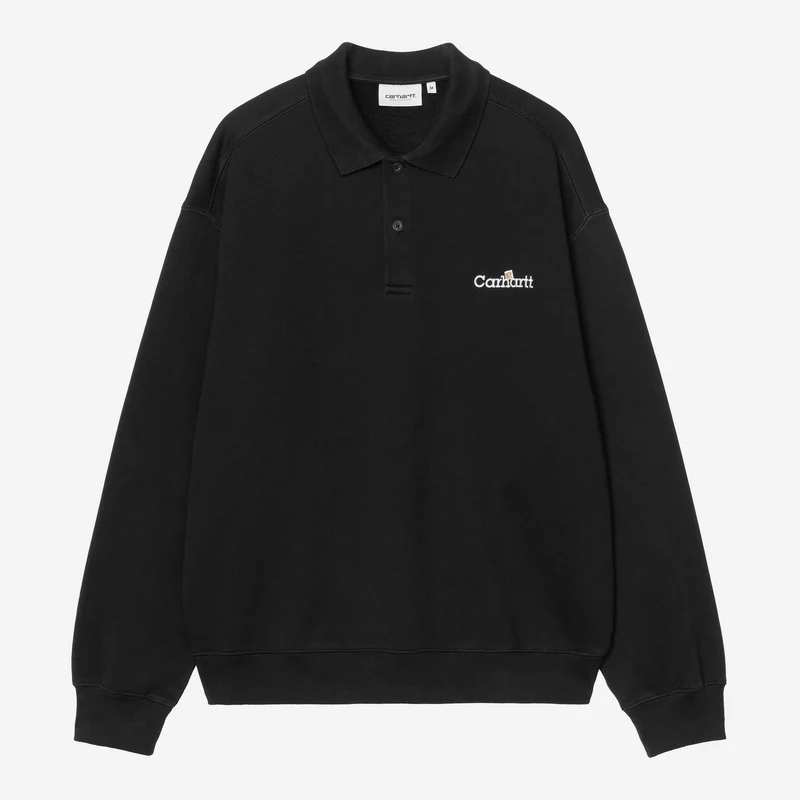 Carhartt WIP WIP Label Polo-Sweatshirt für Herren | Schwarz