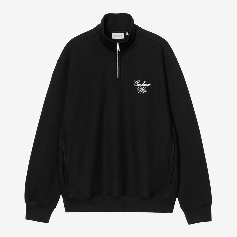 Carhartt WIP Herren-Sweatshirt mit halbem Reißverschluss | Schwarz