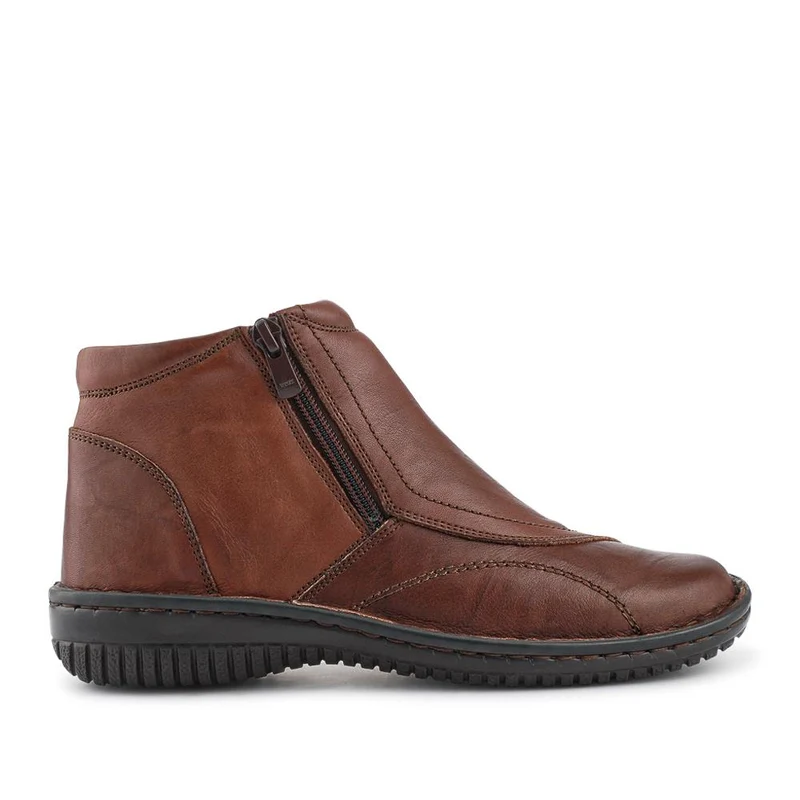 Leather Ankle Boots - LUCK34005 / 321 855 - Chocolate