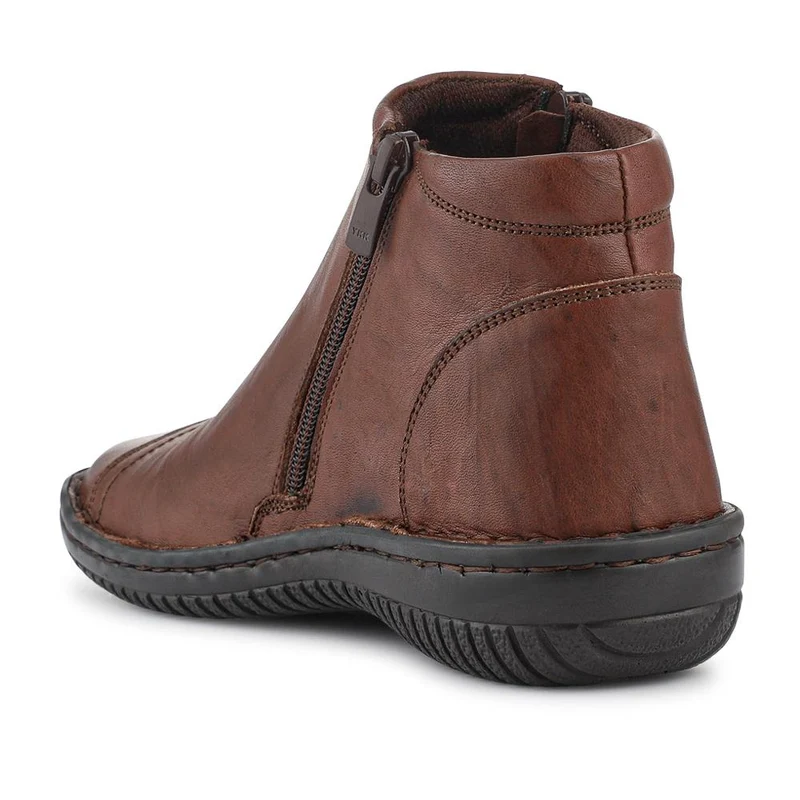 Leather Ankle Boots - LUCK34005 / 321 855 - Chocolate