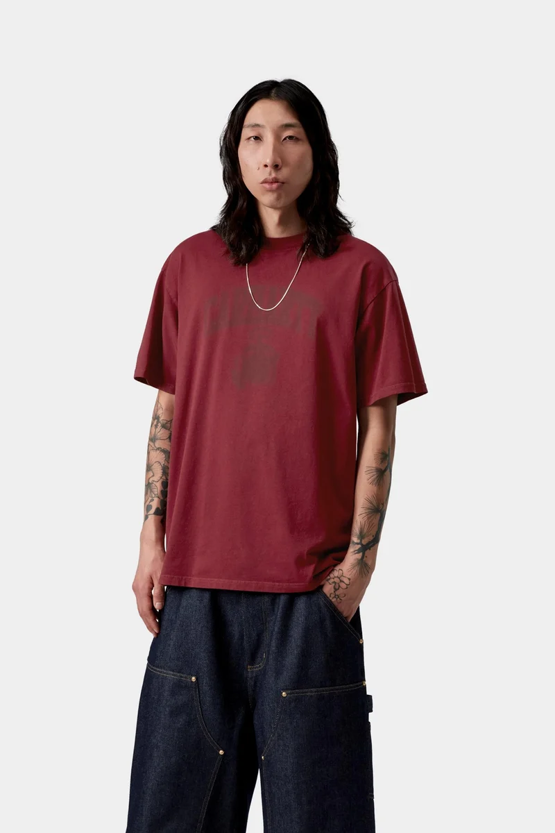 Carhartt WIP Herren-T-Shirt „Faded Pond Corps“ | Marsala