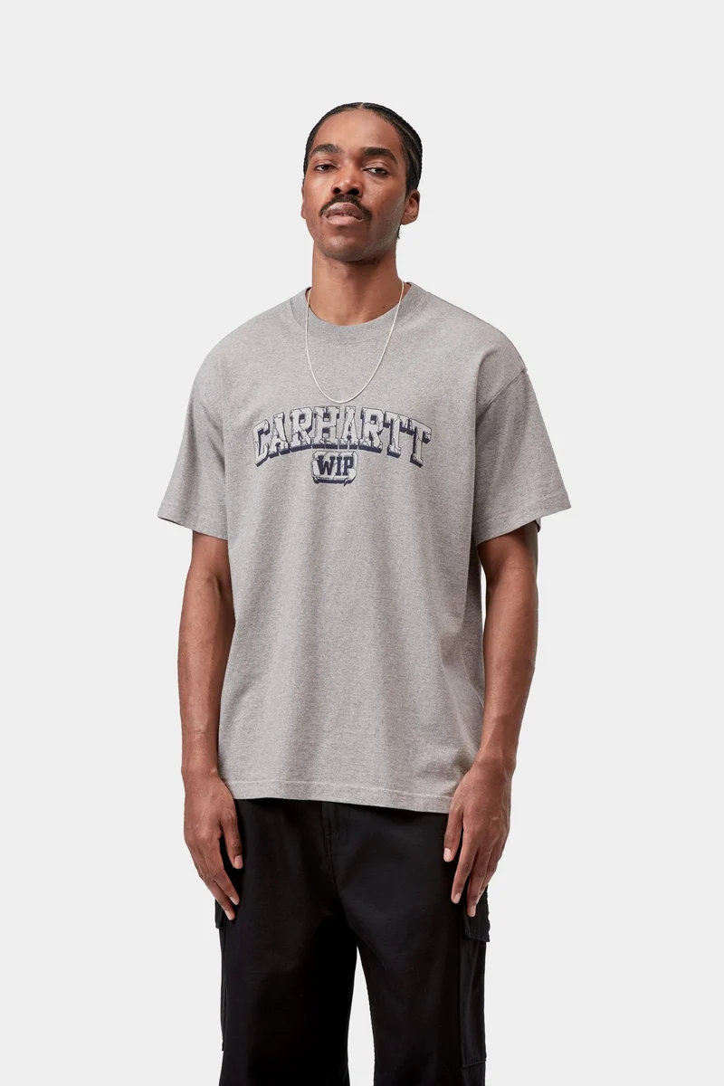 Carhartt WIP Robustes Herren-T-Shirt | Grau meliert