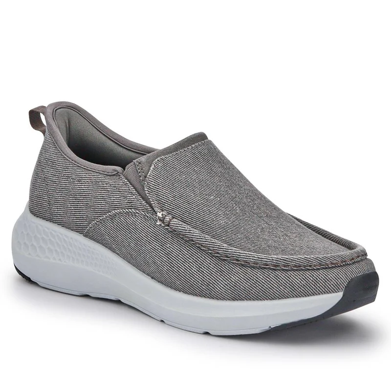 Easy Step In Wide Fit Laceless Trainers - BOJIE41013 / 327 259 - Grey