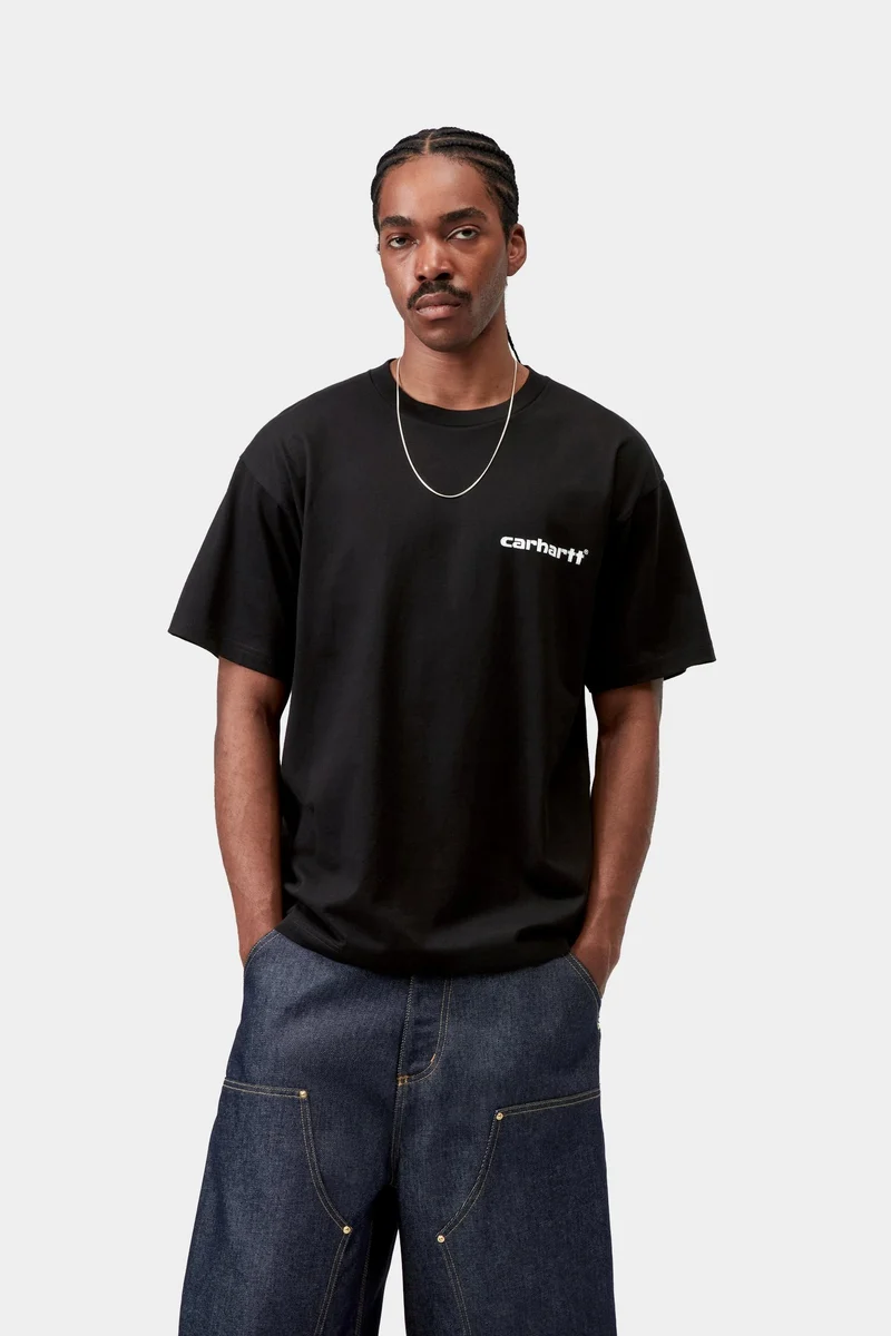 Carhartt WIP Herren-Caps-T-Shirt | Schwarz