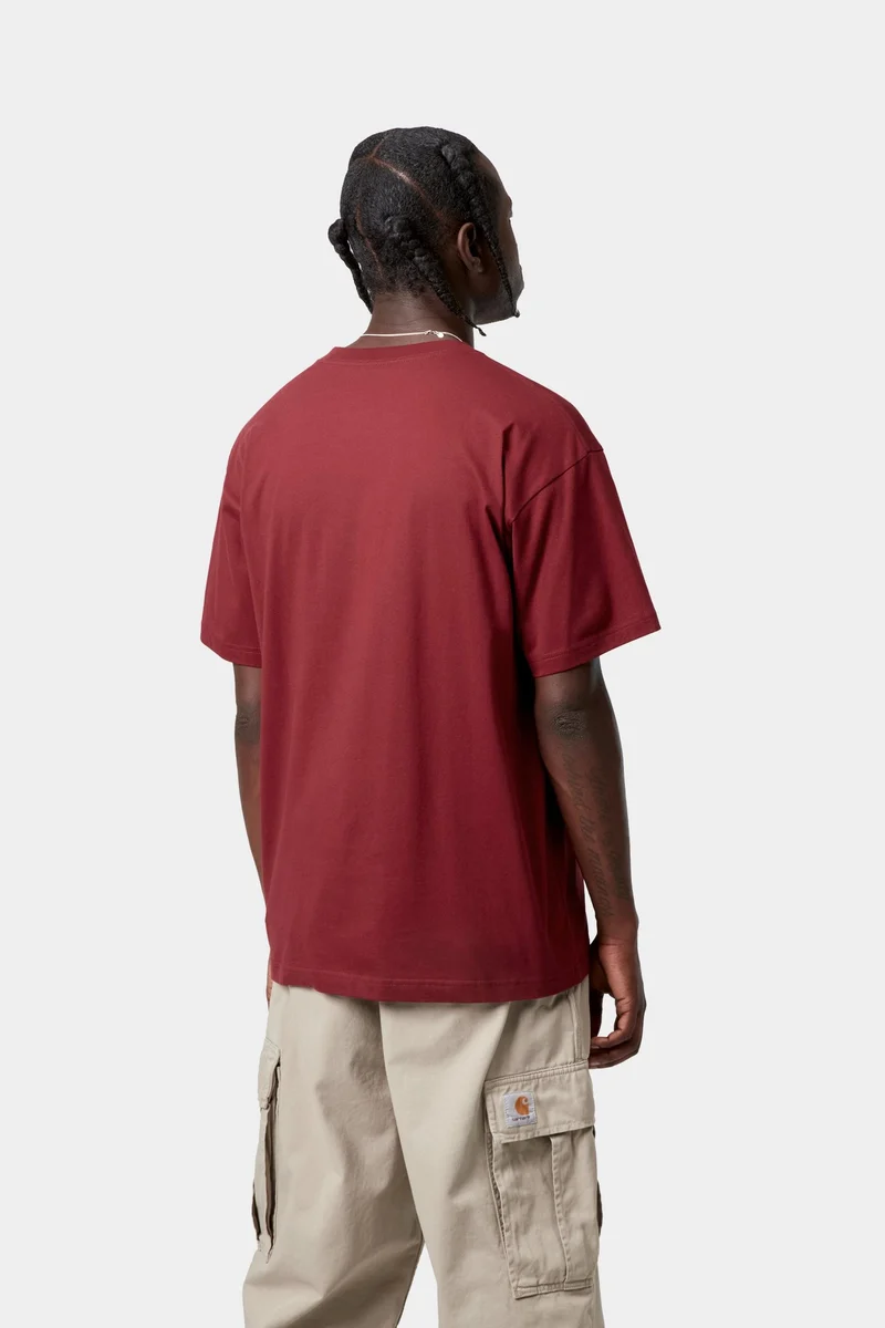 Carhartt WIP Herren-T-Shirt mit Kleeblattmuster | Marsala