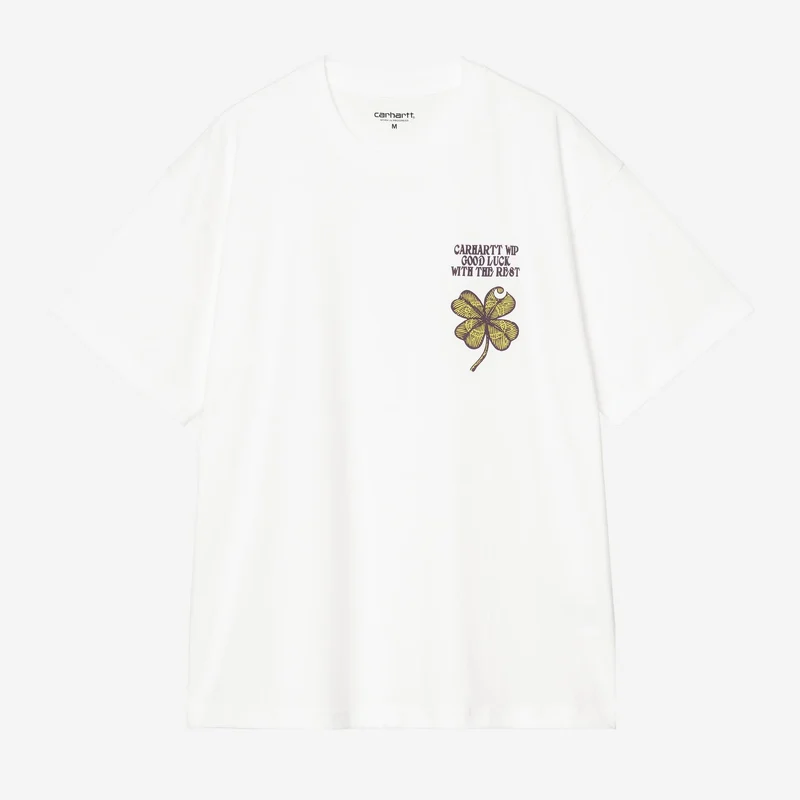 Carhartt WIP Herren-T-Shirt mit Kleeblattmuster | Weiß