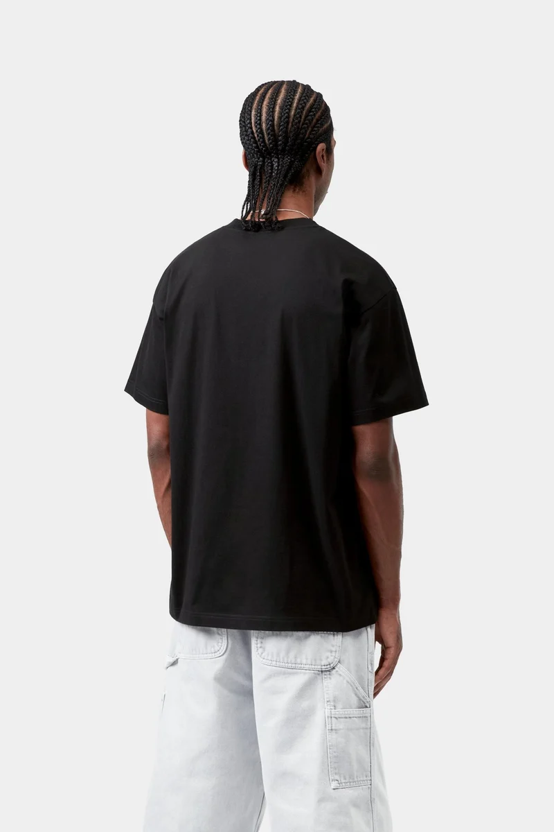 Carhartt WIP Herren-T-Shirt mit Kleeblattmuster | Schwarz