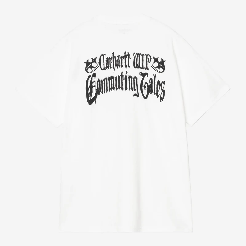 Carhartt WIP Herren-T-Shirt „Pendlergeschichten“ | Weiß