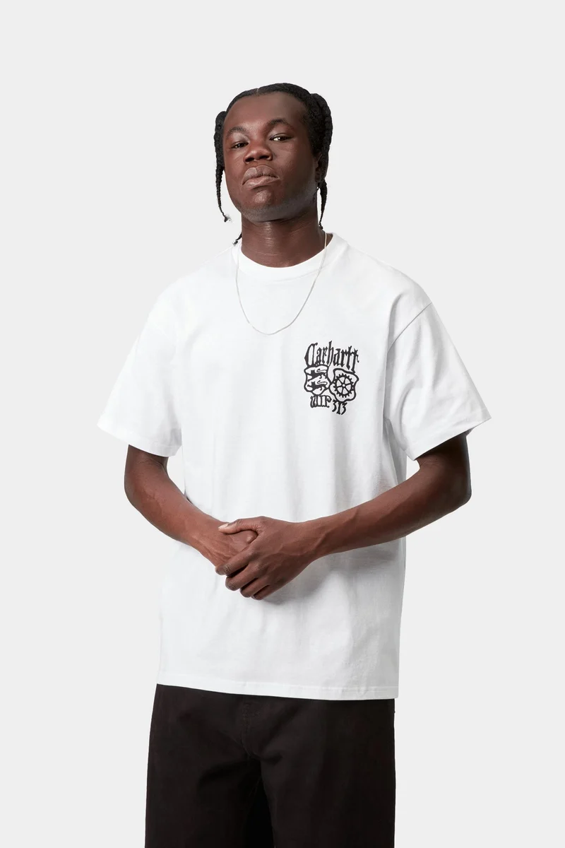 Carhartt WIP Herren-T-Shirt „Pendlergeschichten“ | Weiß